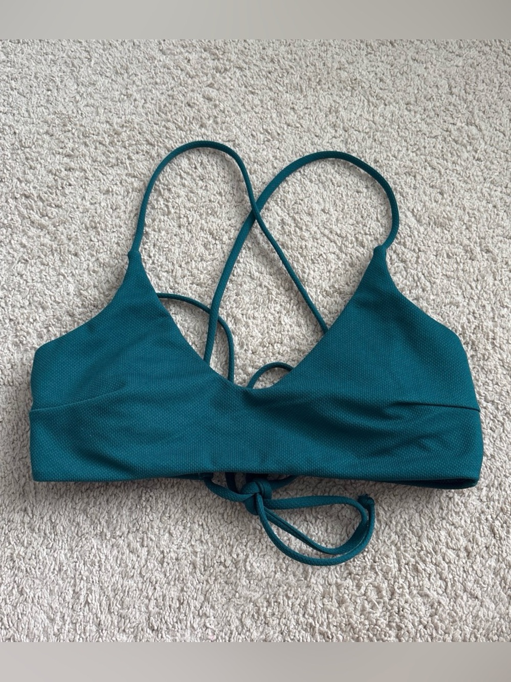 Zaful Green Strappy Supportive Bikini Top